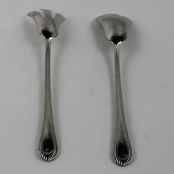  Set of RSVP Wickham-Aldridge Salad Serving Fork Spoon Stainless Flatware