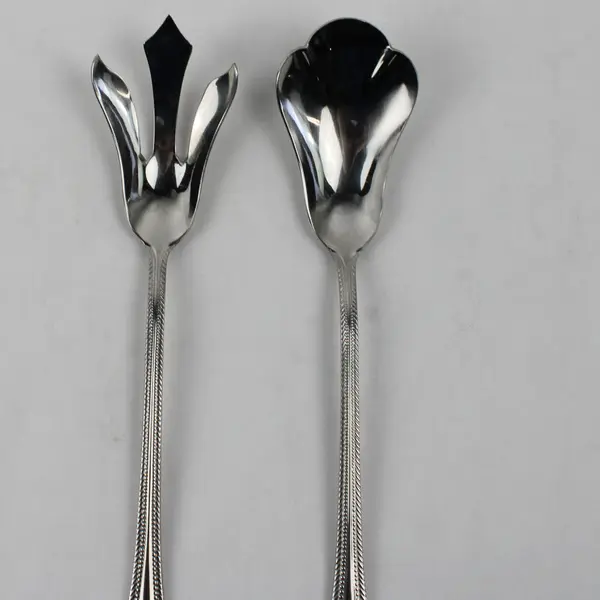  Set of RSVP Wickham-Aldridge Salad Serving Fork Spoon Stainless Flatware