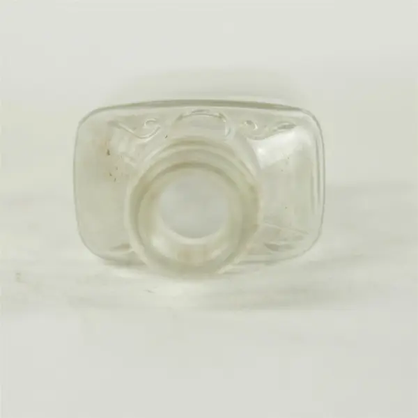 Vintage Clear Glass Medicine Apothecary Bottle 4.5in Tall Narrow Neck