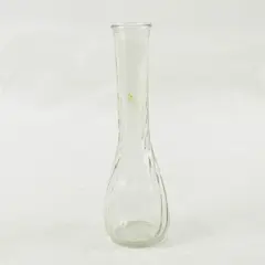 Swirl Bud Vase Hoosier Glass Clear Vintage Wedding Anniversary Flower 