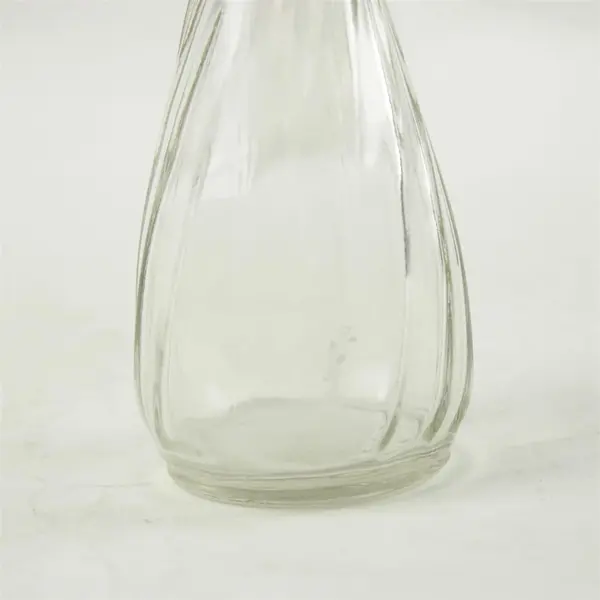 Swirl Bud Vase Hoosier Glass Clear Vintage Wedding Anniversary Flower 