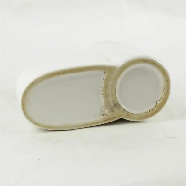 White Ceramic Soap Dispenser With Attached Caddy