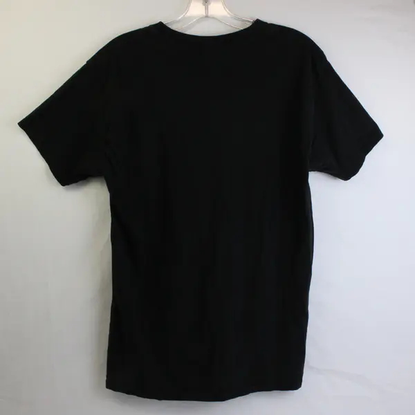 Hanes Solid Black Short-Sleeved Cotton T-Shirt Adult Size Medium