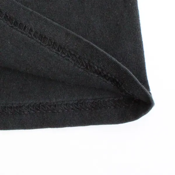 Hanes Solid Black Short-Sleeved Cotton T-Shirt Adult Size Medium