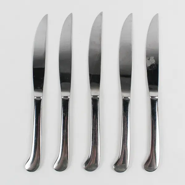 Lot Of 5 Oneida Silver Wyndham (Stainless) Flatware Steak Knives 9.25" Long
