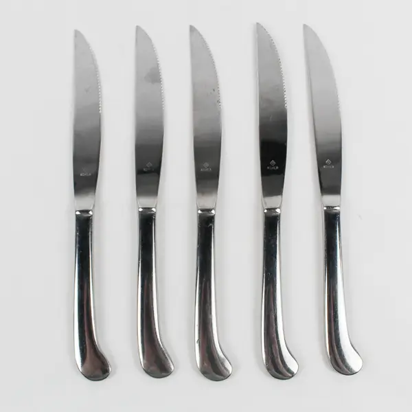 Lot Of 5 Oneida Silver Wyndham (Stainless) Flatware Steak Knives 9.25" Long