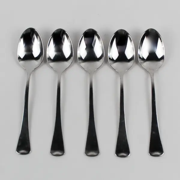 Lot Of 5 Oneida Silver Wyndham (Stainless) Flatware Teaspoons 6.25" Long