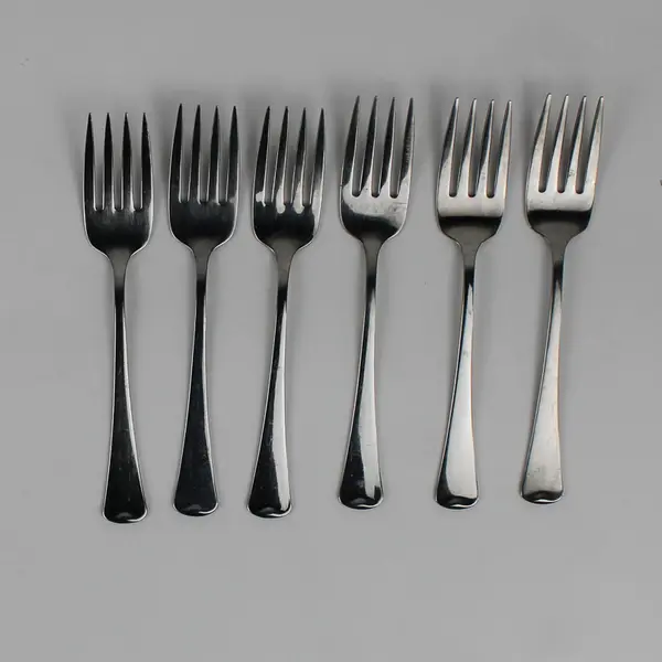 Lot Of 6 Oneida Silver Wyndham (Stainless) Flatware Salad Forks 6.25" Long