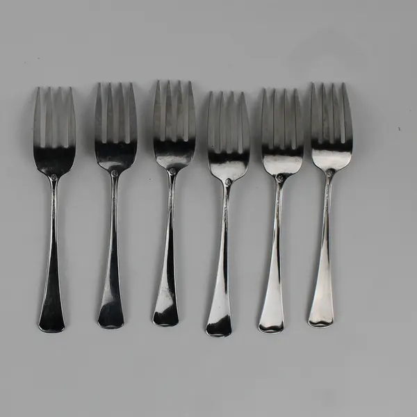 Lot Of 6 Oneida Silver Wyndham (Stainless) Flatware Salad Forks 6.25" Long