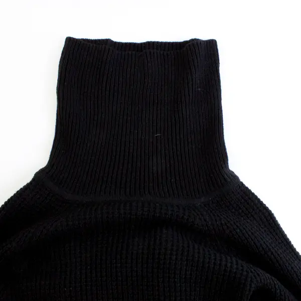Black Tape Solid Black Knit Long-Sleeve Cowl Neck Sweater Dress Women's Medium