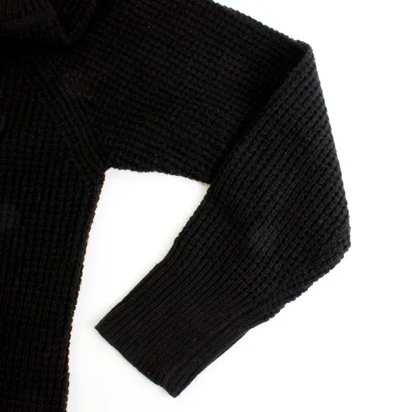 Black Tape Solid Black Knit Long-Sleeve Cowl Neck Sweater Dress Women's Medium