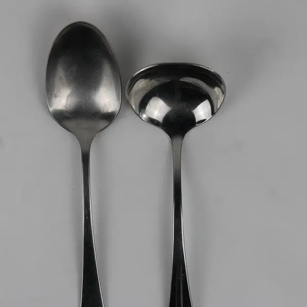 Lot Of 2 Oneida Silver Wyndham (Stainless) Flatware Serving Spoon & Ladle