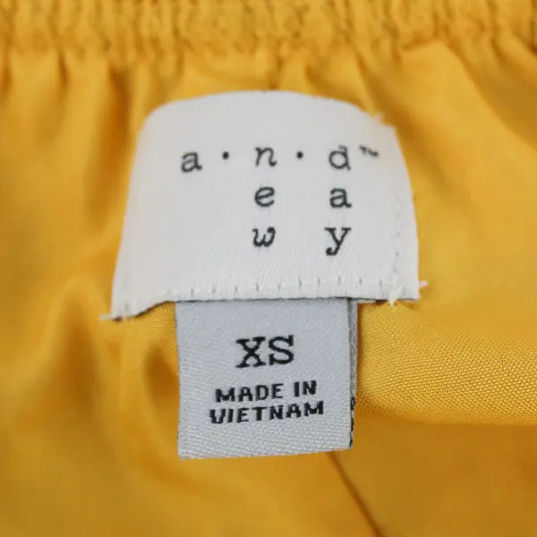 NWT A New Day Pharaoh Gold Yellow Pleated Midi Skirt Women's Size XS