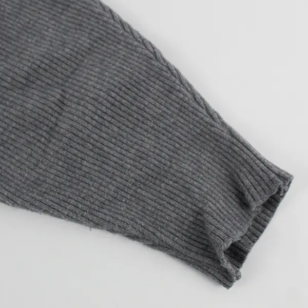 Gaberly Gray Ribbed Dolman Sleeve Sweater Women's Size Large