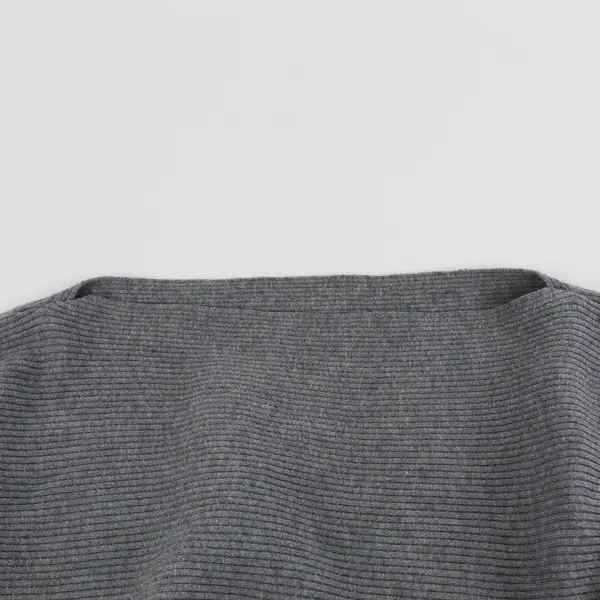 Gaberly Gray Ribbed Dolman Sleeve Sweater Women's Size Large