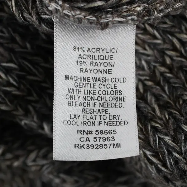 Susina Taupe Gray Marled Knit Long-Sleeved Sweater Women's Size Large