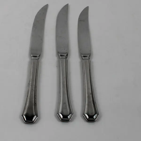 Lot of 3 RSVP Dinner Knives Glossy Flatware