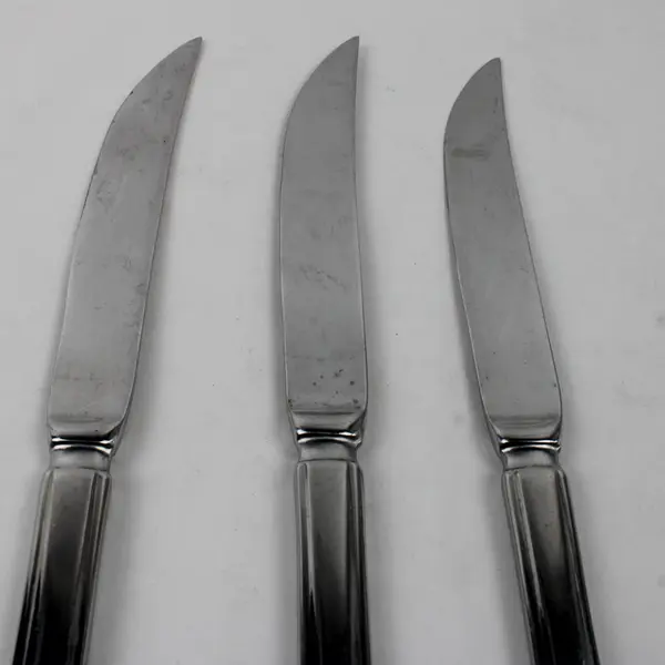 Lot of 3 RSVP Dinner Knives Glossy Flatware