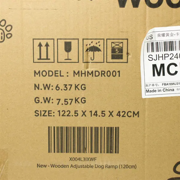 Dog Ramp for Bed 47" Long Non-Slip Portable Pet Ramp for Small Large Dogs