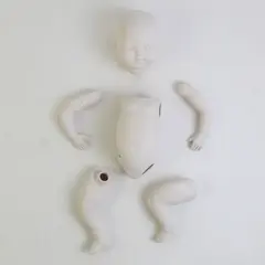 VTG 6 Pc Set of AM Germany 14" Unpainted Bisque Porcelain Doll Parts 351/4K