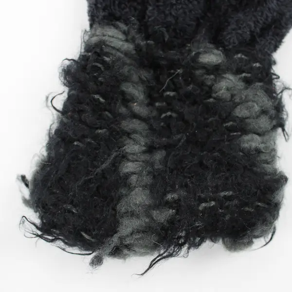 A.N.A. Women's Black Fleece Gloves Faux Fur Trim One Size