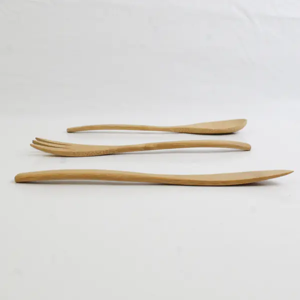 3 Piece To Go Ware Wooden Flatware Utensil Set