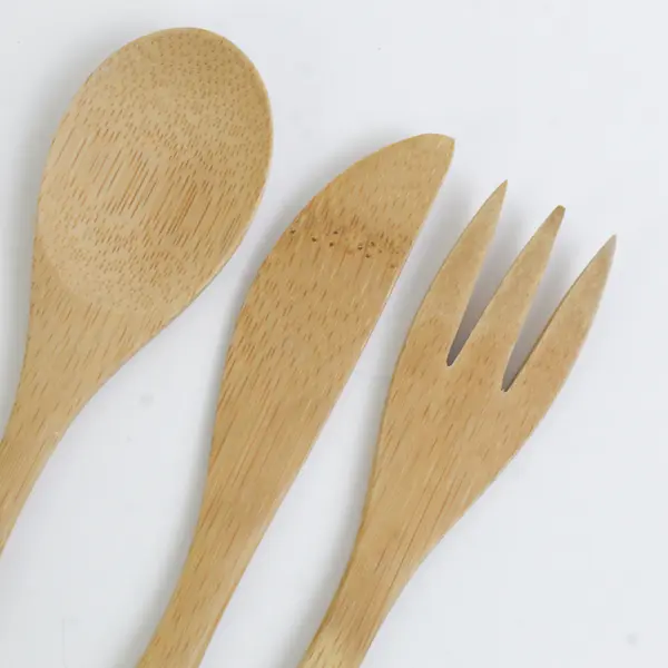 3 Piece To Go Ware Wooden Flatware Utensil Set