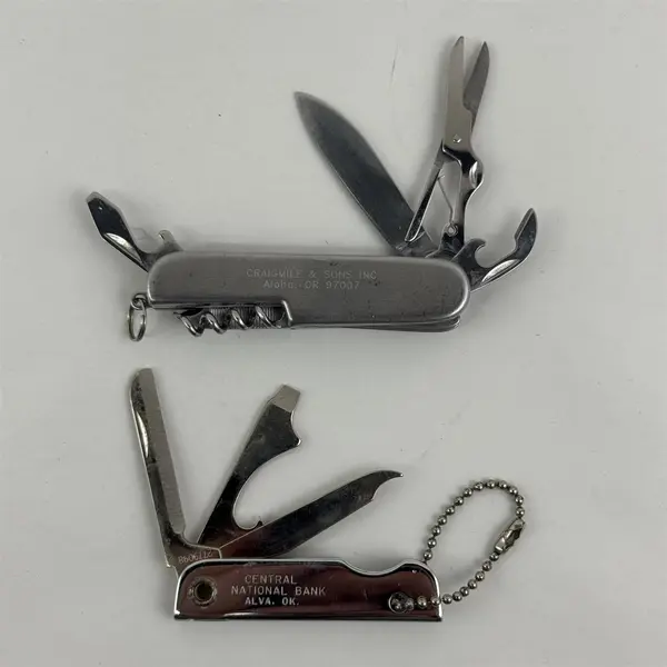 Lot of 2 Pocket Multi-Purpose Folding Multi-Tool Compact Camping Knives