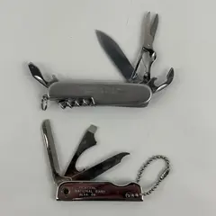Lot of 2 Pocket Multi-Purpose Folding Multi-Tool Compact Camping Knives