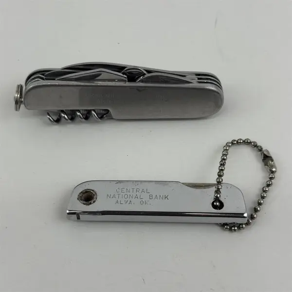 Lot of 2 Pocket Multi-Purpose Folding Multi-Tool Compact Camping Knives