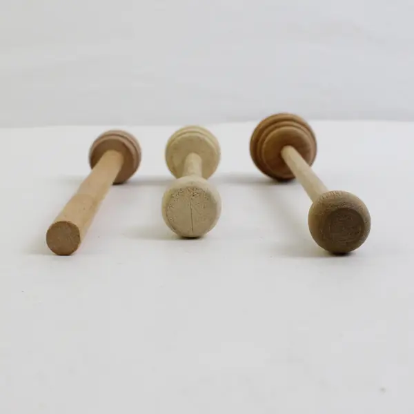 Lot of 3 Wooden Honey Dippers Kitchen Tools
