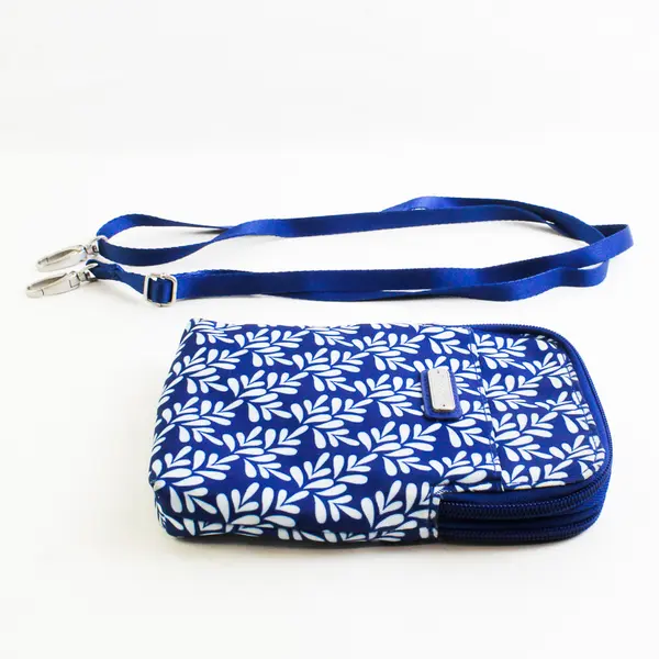 Baggallini Take Two RFID Bryant Crossbody Bag Cobalt Tile Blue