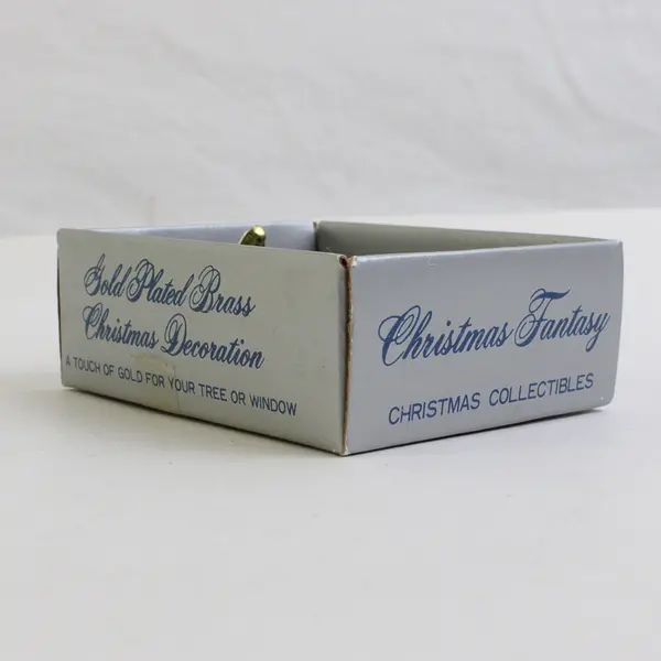 Vintage 1983 Christmas Fantasy Gold Plated Brass Bird Ornament