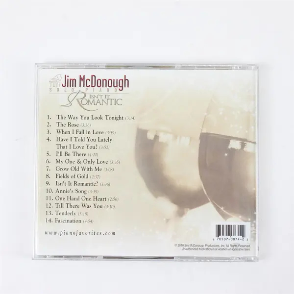 Jim McDonough Isn't It Romantic Solo Piano CD Vol II