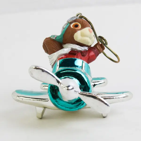 1992 Hallmark Son Bunny Rabbit Flying Airplane Keepsake Ornament