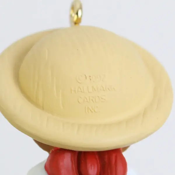 1992 Hallmark Sister Girl with Cat in Basket Keepsake Ornament