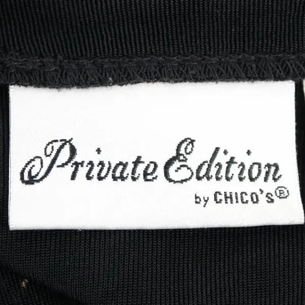 Chico's Private Edition Women's Size 2 Black Long Sleeve Stretch Cardigan