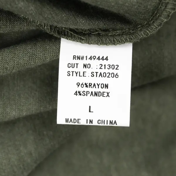 Ember Women's L Forest Green Short Sleeve Blouse with Button Detailing