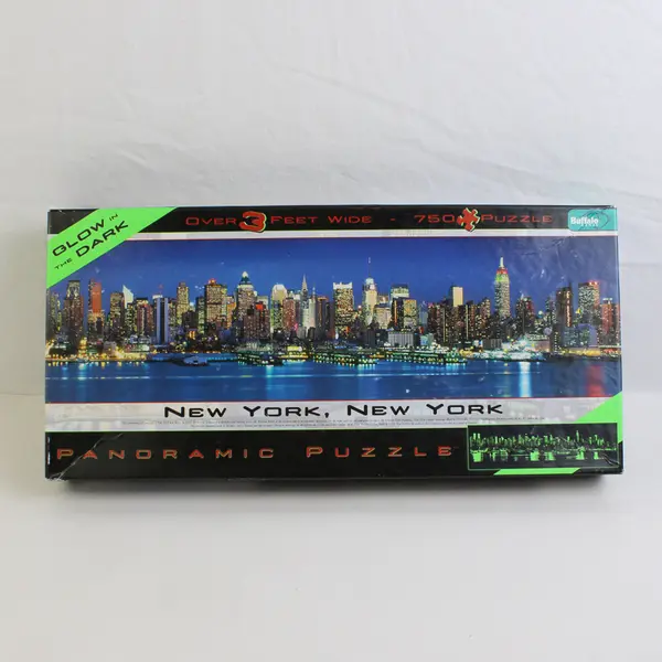 New York, New York Panoramic Jigsaw Puzzle Glow in the Dark, 750 Pieces Complete