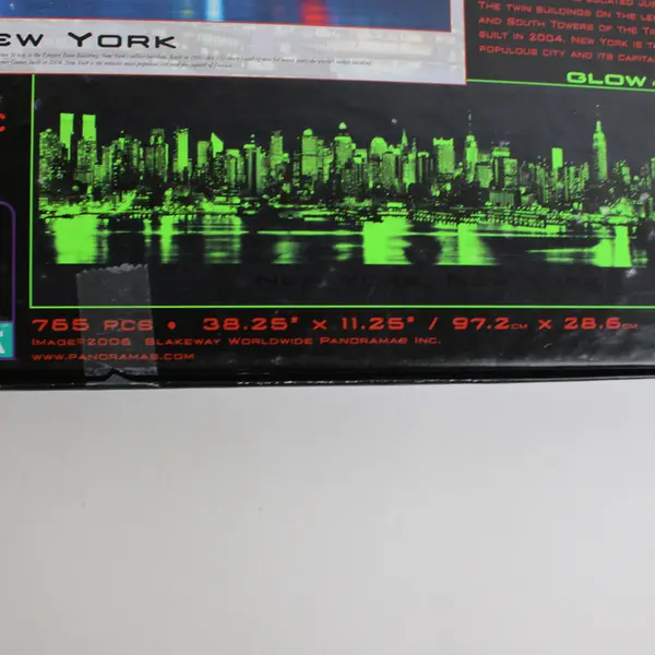 New York, New York Panoramic Jigsaw Puzzle Glow in the Dark, 750 Pieces Complete