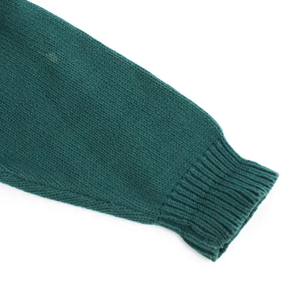 Vintage Essential Elements Women's S Teal 100% Cotton Knit Sweater