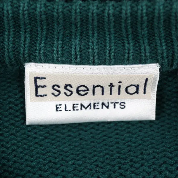 Vintage Essential Elements Women's S Teal 100% Cotton Knit Sweater