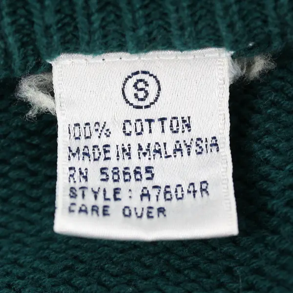 Vintage Essential Elements Women's S Teal 100% Cotton Knit Sweater