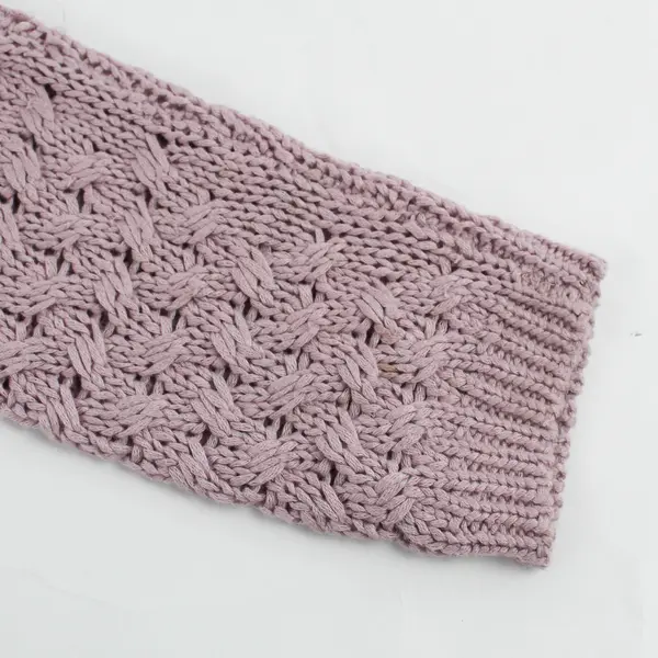 Halogen Women’s S Lilac Open Knit Long Sleeve Sweater