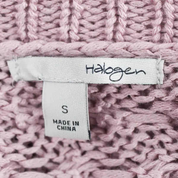 Halogen Women’s S Lilac Open Knit Long Sleeve Sweater