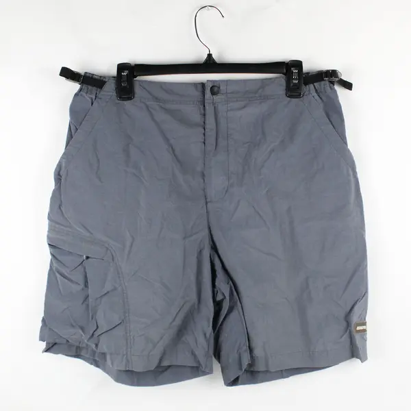 REI Women's L Gray Belted 100% Nylon Cargo Hiking Shorts