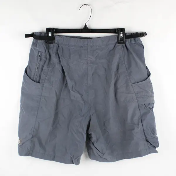 REI Women's L Gray Belted 100% Nylon Cargo Hiking Shorts