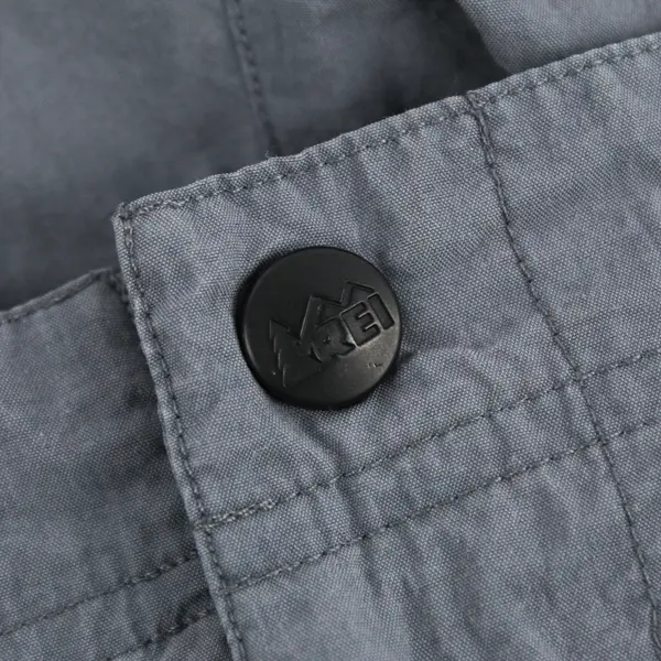 REI Women's L Gray Belted 100% Nylon Cargo Hiking Shorts