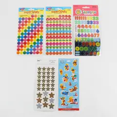 Lot of 5 Assorted Themes Stickers for Crafts, Scrapbooking, etc.  New 