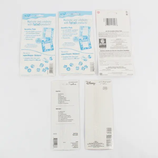 Lot of 5 Assorted Themes Stickers for Crafts, Scrapbooking, etc.  New 